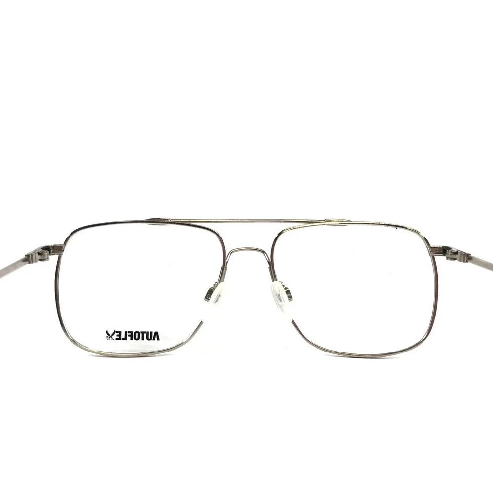 Autoflex by Flexon Eyeglasses Frames 10 NATURAL Silver Wire Rim 55-16-140